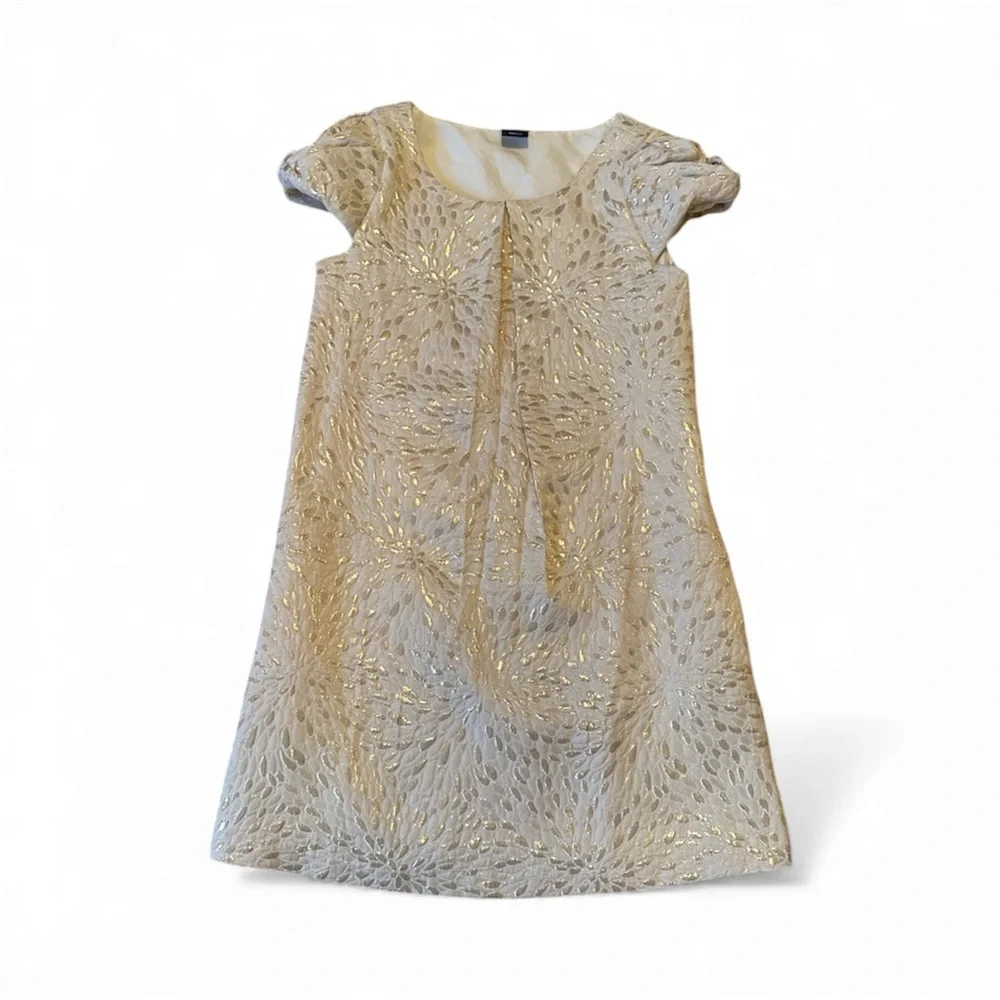GAP Kids Cream and Gold Lace Dress